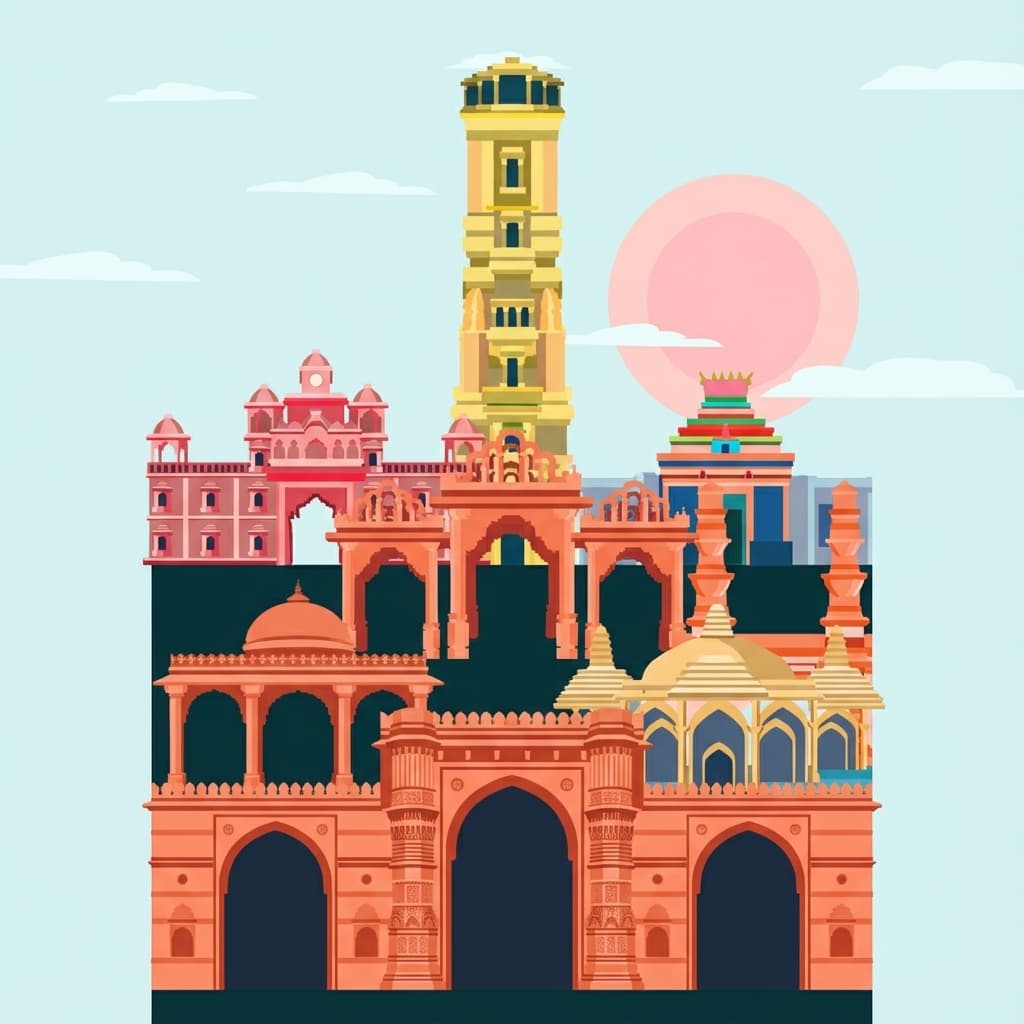 Ahmedabad City Canvas Painting